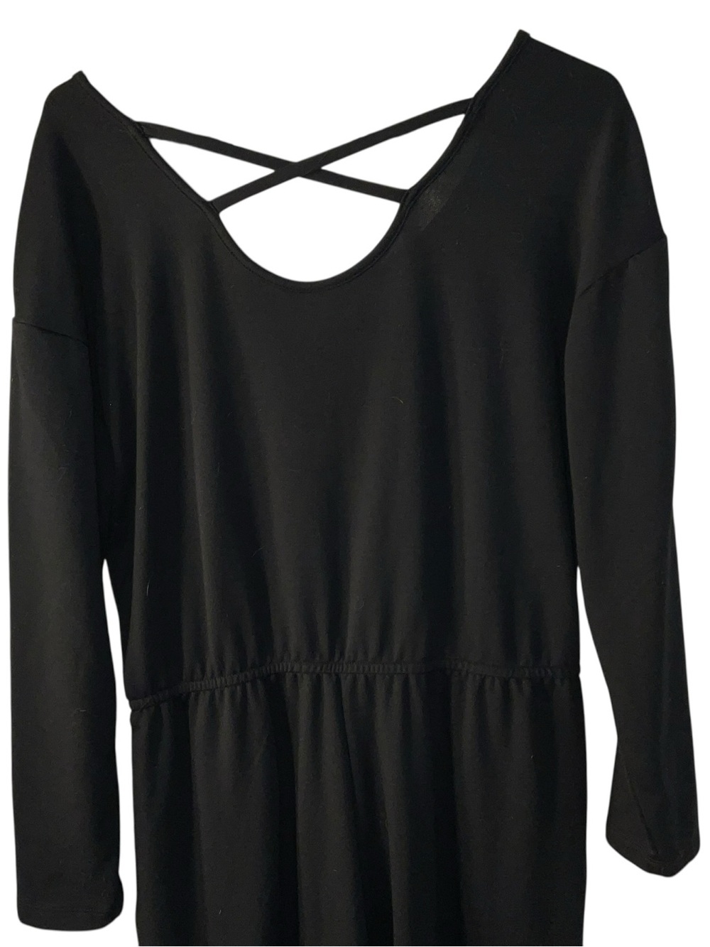 No Boundaries Black Cross-Back Jumpsuit - Picture 6 of 6